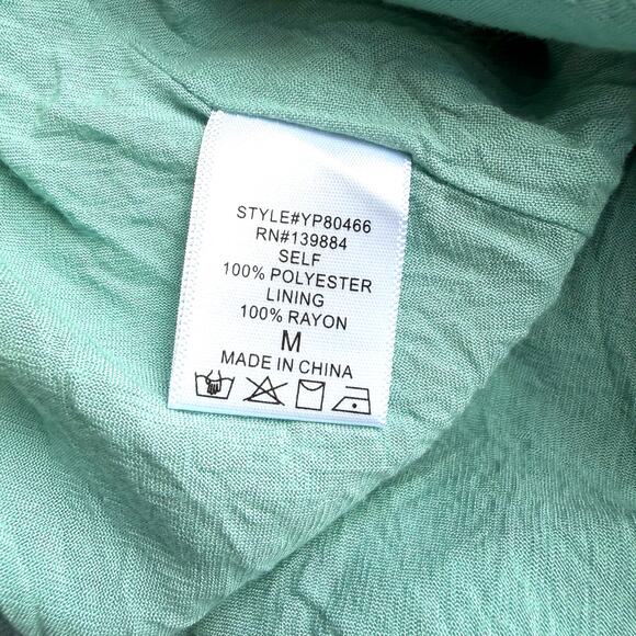 Tropical Floral Print Plunge Neck Romper Medium Flutter Ruffle Summer Resortwear - Picture 16 of 16